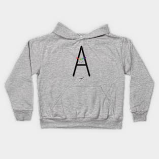 Alphabet Letter A Kids Hoodie